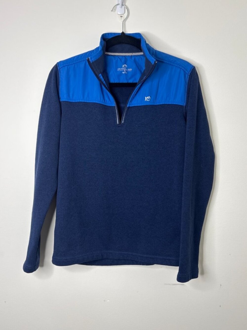 Boys' Southern Tide Cottage Sweater Fleece Quarter Zip Pullover size L (16)